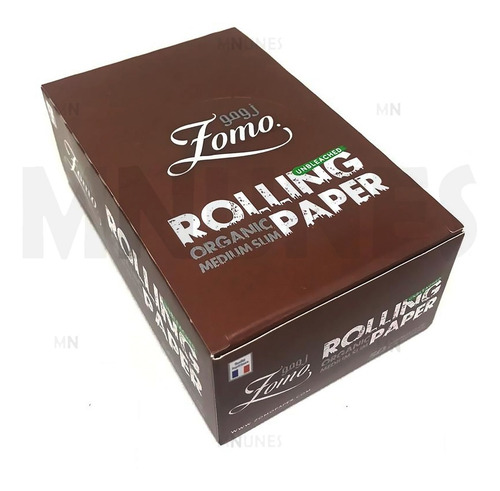 Caixa Seda Zomo Organic Brown 1/4 Medium Size Com 50 Barato