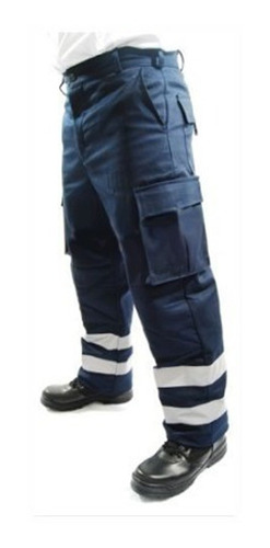Imagen 1 de 6 de Pantalon Bolsas De Cargo Reflejante Paramedico Rescatista