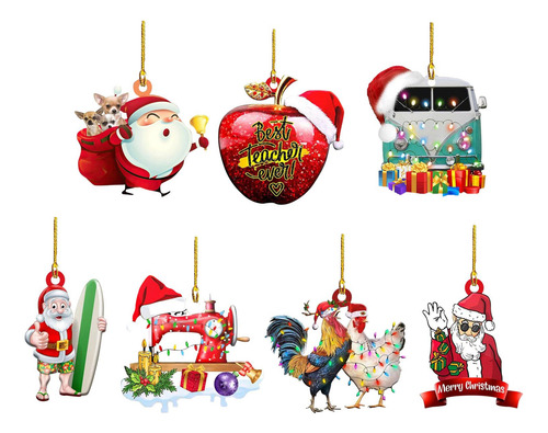 7x2023 Colgante De Navidad Artesanías Acrílicas