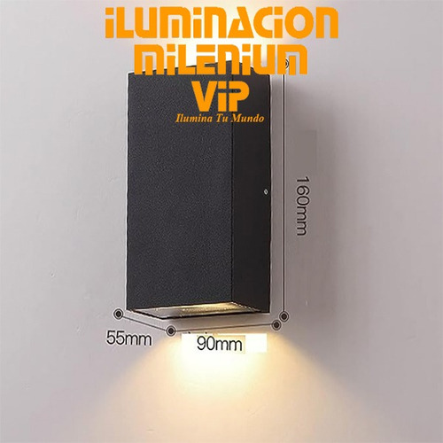 Aplique Lampara Led 6w Luz Calida Bidireccional Exterior P11