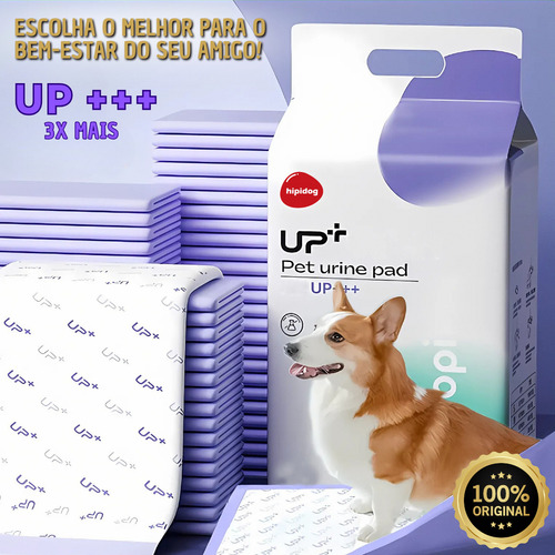Tapete Higiênico Cães 60x45 50un Absorção Higiene Pet Up