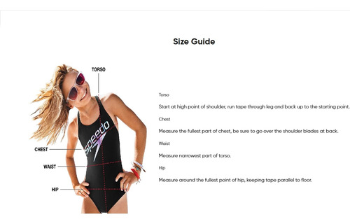 Speedo Girls Traje De Baño De Una Pieza Mesh Splice Strap