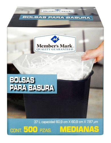 Bolsas Para Basura Member's Mark Medianas 500 Pzas