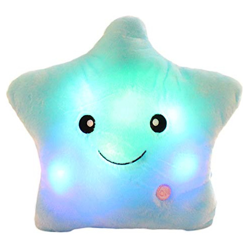 Sofipal Led Twinkle Star Shaped Plush Pillow, Creative Night