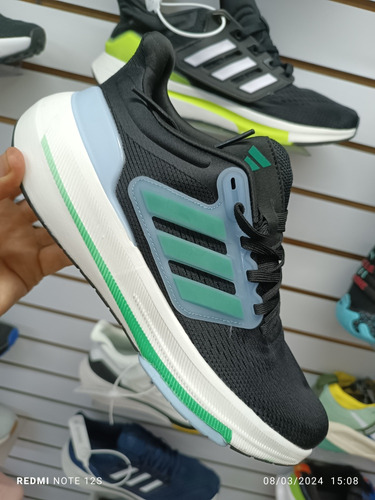 Zapatos adidas Bounce Negro Verde Azul Para Correr