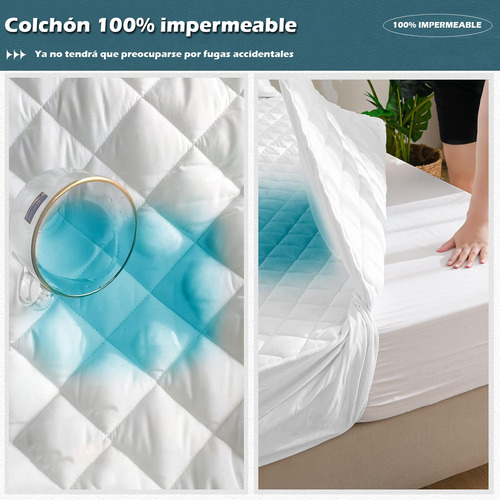 Mrustc Protector Cubre Colchón Impermeable Talla Matrimonial