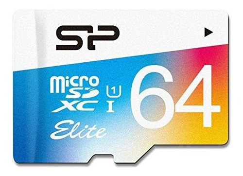 Microsdhc Uhs-1 Tarjeta De Memoria De 64gb Silicon Power - C