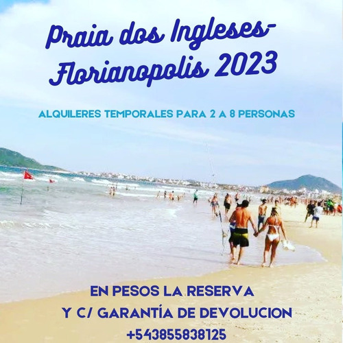 Imagen 1 de 19 de  Alquileres  Temporales Florianópolis- Playa De Los Ingleses