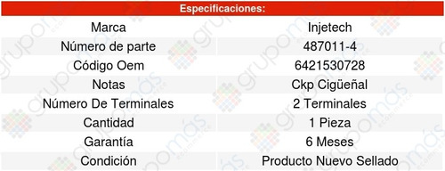Sensor Cigüeñal Ckp Ml320 6cil 3.0l 07/09 Injetech 8152036