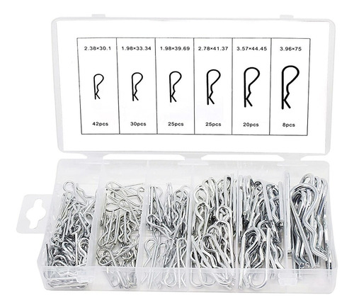 150 Piezas Horquilla Cotter Clips Pasadores De Chaveta R