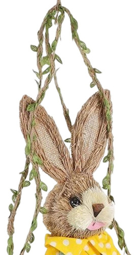 Para Conejo De Paja Animal Crafts Swing Bunny Figurilla