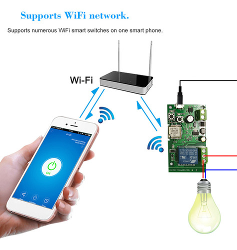 Módulo De Relé Inalámbrico Ewelink Dc5v 12v 24v 32v Wifi Swi