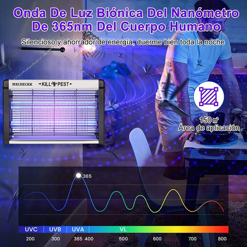 Lampara Mata Mosquitos Eléctrico Repelente Moscas 20w Uv