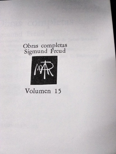 Tomo Xv Obras Completas De Freud, Amorrortu