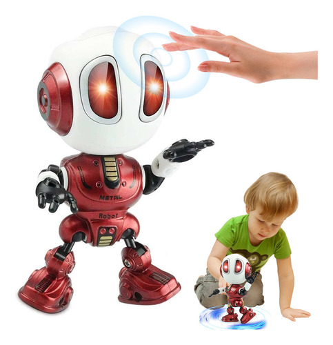 Robot Inteligente Con Parlantes Inteligentes Eléctrico Usb Adecuados Para Niños De 2 A 9 Años Color Rojo,robot para niños,robot juguete,robot de juguete