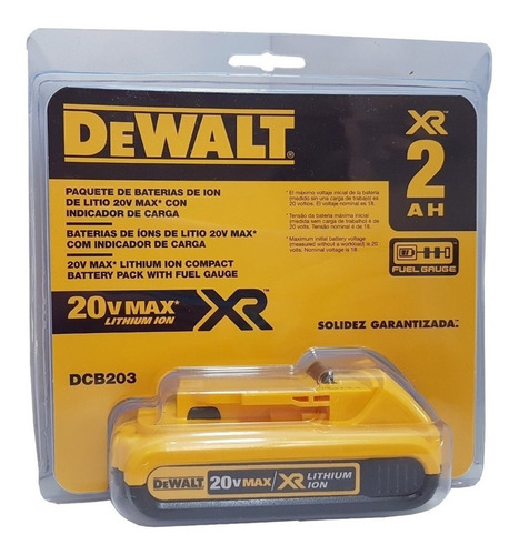 Bateria 20v Li-ion Compact Xr 2,0ah Dcb203-b3 Dewalt
