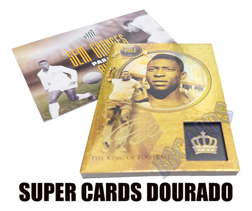 Kit Tributo Rei Pelé Santos Coleção Com 40 Cards + Lendário