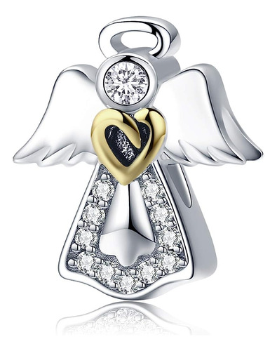Malldou Jewelry Angel Wing Charm 18k Gold Plated Bead Charms