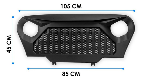 Imagen 3 de 4 de Parrilla Frontal Enojada Jeep Wrangler Tj 1997/2006 Steelpro