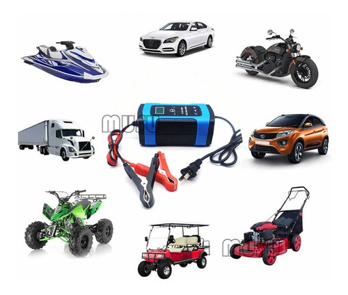 Imagen 3 de 9 de Cargador Inteligente Rápido De Auto O Motocicleta 12v 6a