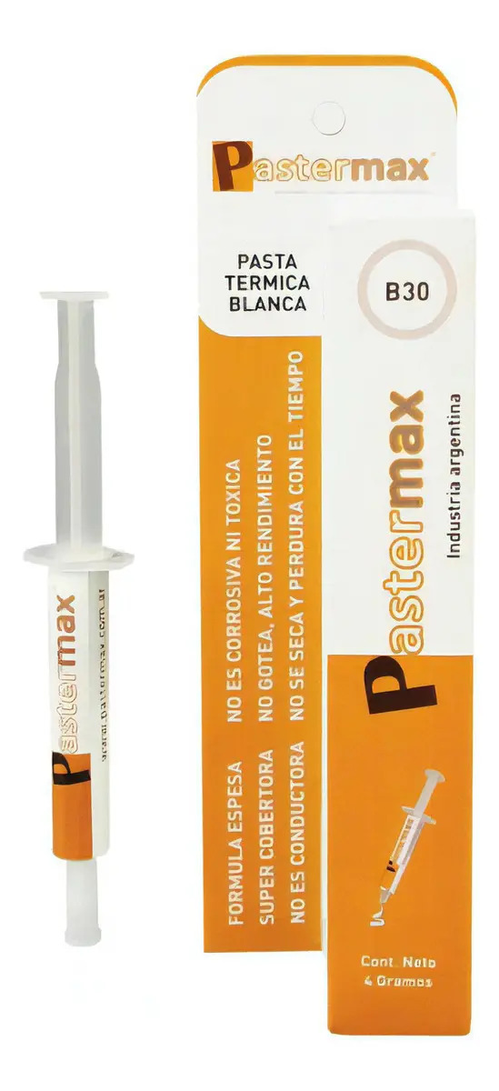 Grasa Siliconada Pastermax B30 Blanca Pasta Termica Jeringa