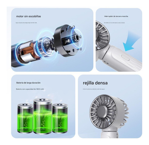 Ventilador De Mano Usb Pequeño Turbo Alta Velocidad Estudiar