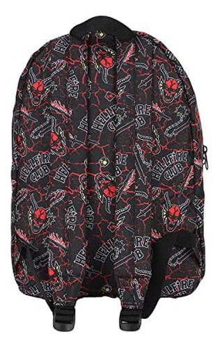 Stranger Things Hellfire Club Aop Mochila Negra Para Portáti