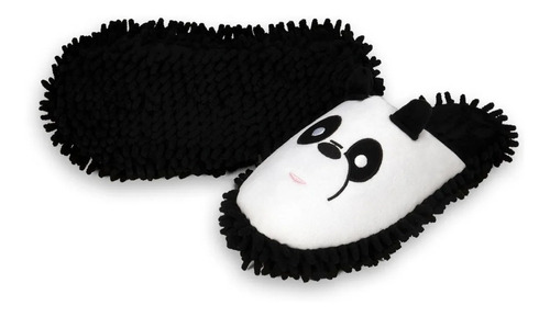 Pantufa Chinelo Mop Panda Adulta Infantil Confortavel 