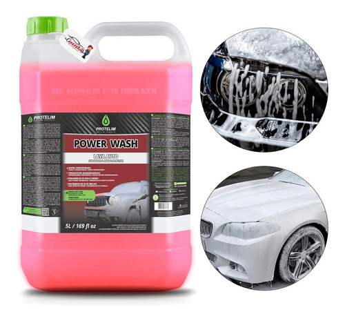 Shampoo Lava Auto Protelim Power Wash 5 Litros - Protelim