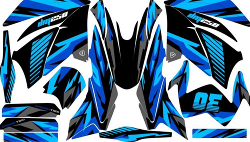 Stickers Para Pulsar 180 Original Azul