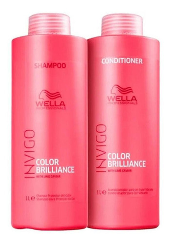  Kit Shampoo E Condicionador Wella Brilliance 1 Litro