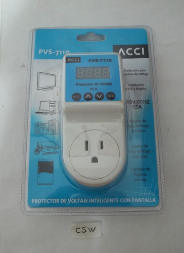 Protector Voltaje Inteligente Con Pantalla Acci 110v/15 Amp 