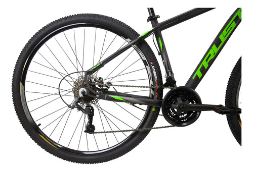 Bicicleta Aro 29 Trust Tx 200 - 24 Velocidades - Aluminio Cor Preto/verde Tamanho Do Quadro 17