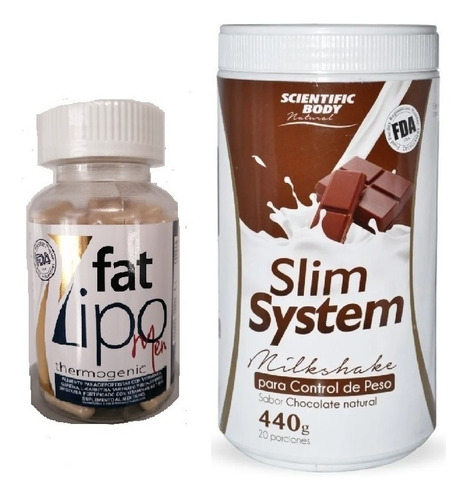 Pack Fat Lipo  + Slim System Proteina Control De Peso