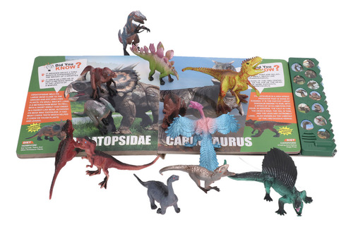 Libro De Sonidos De Dinosaurios Para Niños, 12 Tipos, Realis