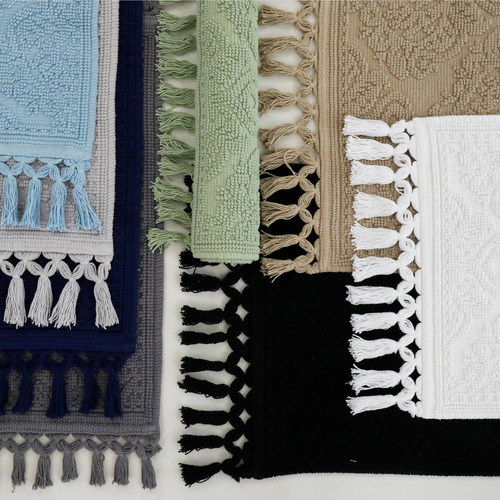 Jean Pierre - Ricardo Bath Mat, Alfombras De Baño Con Flecos