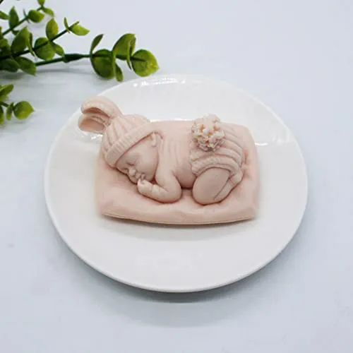 Molde De Bebé Durmiendo En Silicona Para Velas Y Resina - Su
