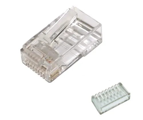 Conector Macho Rj-45 Cat-6 Com Guia Pacote Com 100 Unid