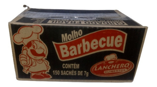 Molho Barbecue Caixa Com 150 Sachês De 7gr Lanchero