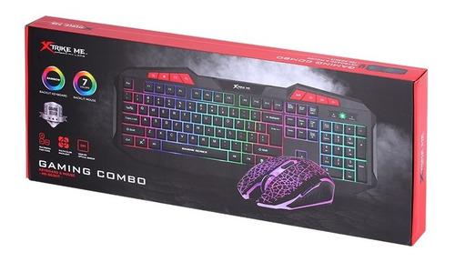 Imagen 3 de 4 de Combo Teclado Y Mouse Gamer Retroiluminado Xtrike Me Mk-503