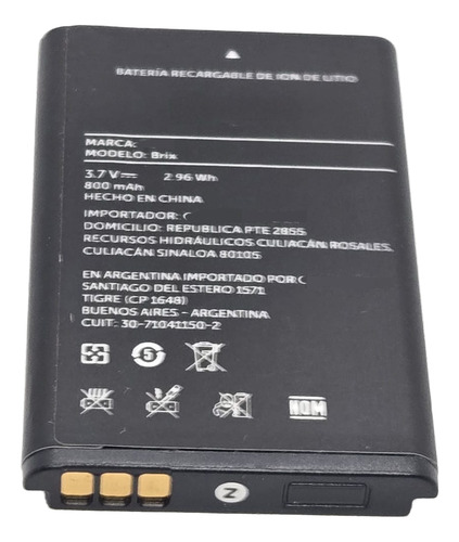 Combo Para Zuum Brix Cable Micro Usb + Bateria