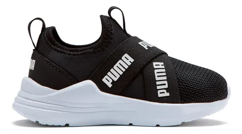 Tênis  Infantil Wired Run Slip-on Puma Puma Black-puma White Liso 25