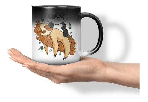 Taza Magica Oso Panda Y Perezoso 11 Onzas