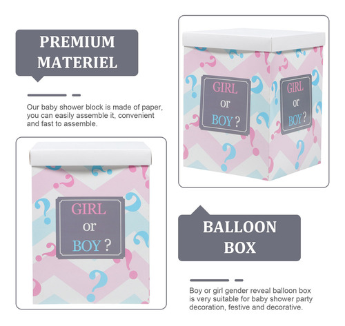 Xiaery Caja Flash Con Decoración Reveladora De Género For