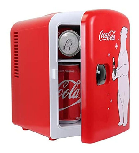 Refrigerador Portátil De 4 Lits, Color Rojo, Marca Pyle