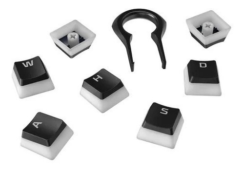 Imagen 3 de 6 de Outlet Keycaps Hyperx Pudding Full Set Negras Español