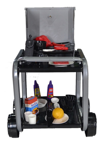 Imagen 4 de 4 de Parrilla Infantil Carrito Cocina Asador Asado New Plast