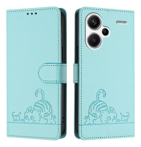 Gato Patrón Cartera Funda Compatibilidad Redmi Note 13 Pro
