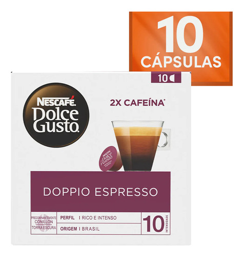 Cápsula De Café Doppio Espresso Nescafé Dolce Gusto 80g