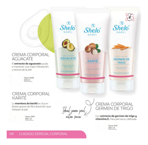 Crema Corporal Karite Shelo Nabel® 250ml. 3 Piezas